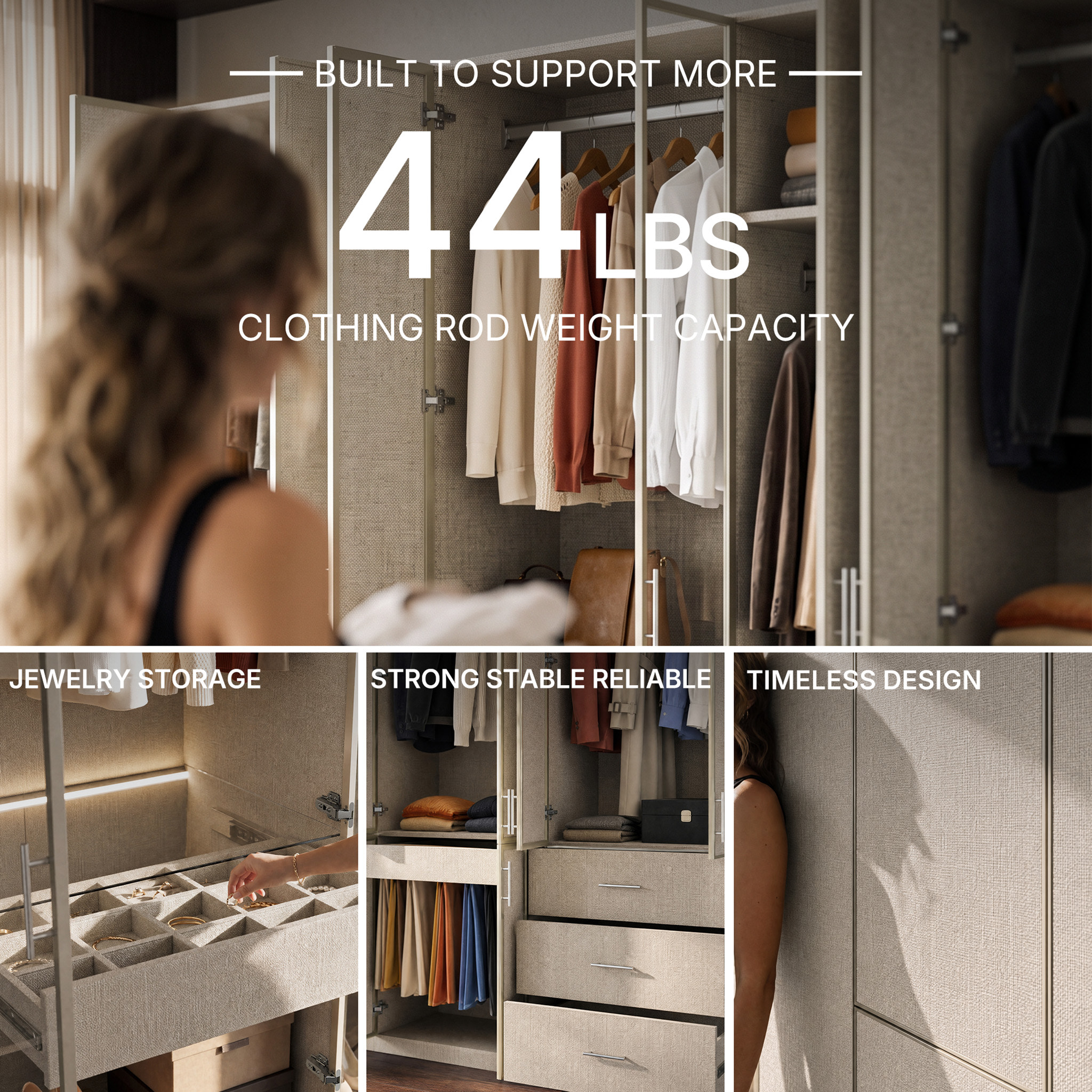 Tela Full Wall Wardrobe System