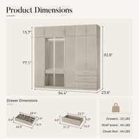 Tela Classic Display & Storage Wardrobe Set