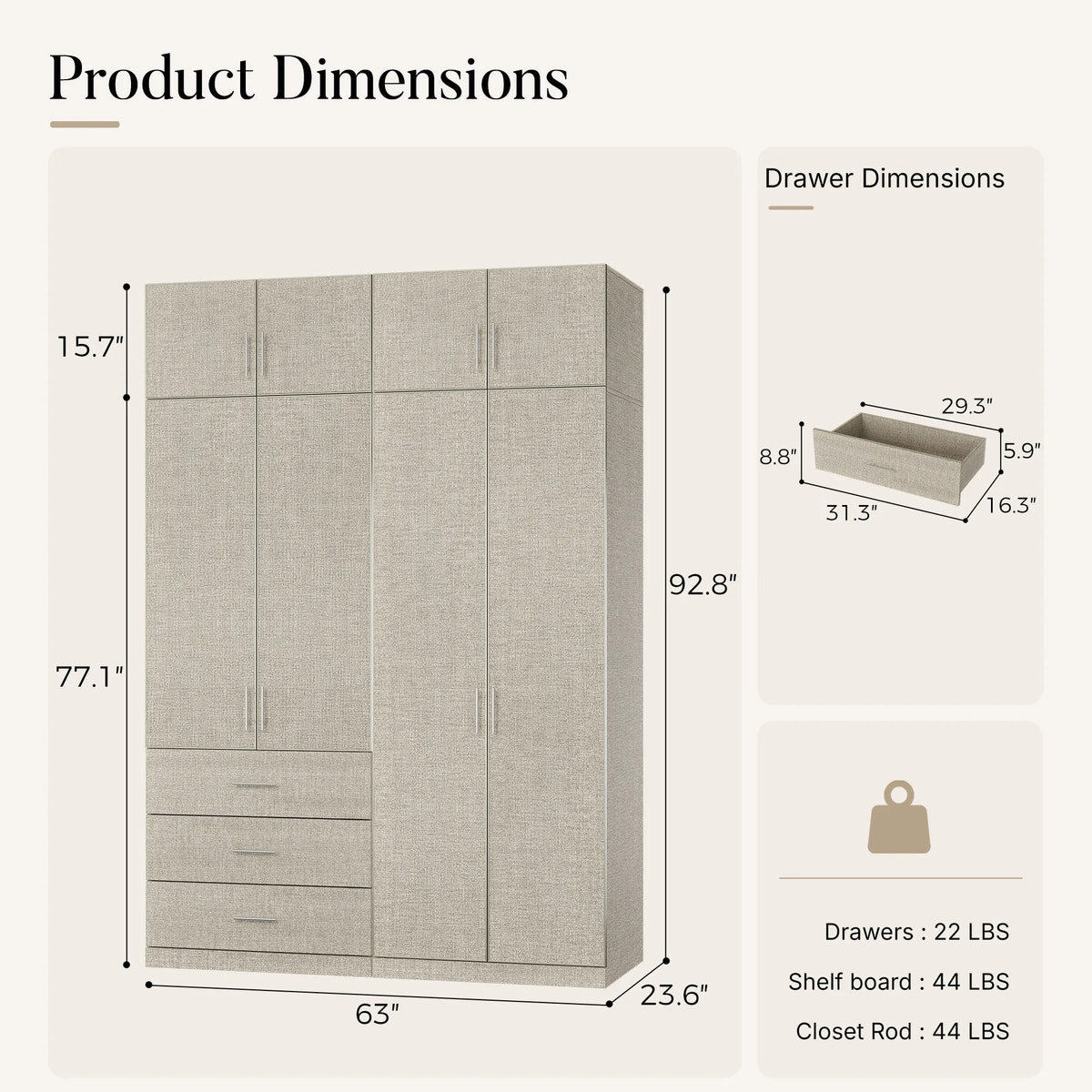 Tela Classic Space-Saving Wardrobe Storage System