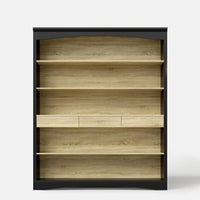 Bookcase and Display Cabinet with 5 Shelves and 3 Drawers