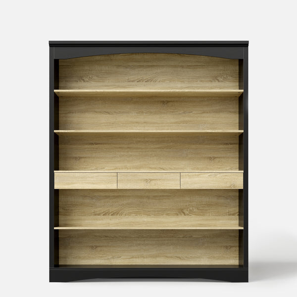 Bookcase and Display Cabinet with 5 Shelves and 3 Drawers