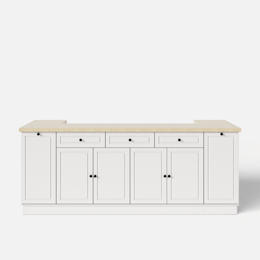 Kitchen Island with Built-in Bench & Storage