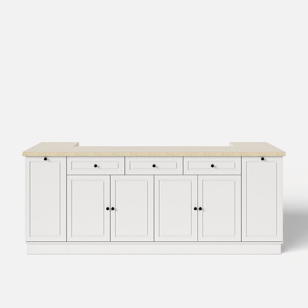 Kitchen Island with Built-in Bench & Storage