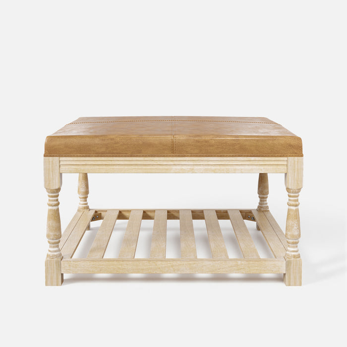 Upholstered PU Leather Coffee Table