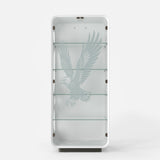 5-Tier Glass Display Cabinet with LED Light