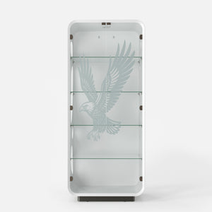 5-Tier Glass Display Cabinet with LED Light