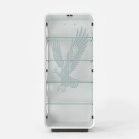 5-Tier Glass Display Cabinet with LED Light