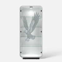 5-Tier Glass Display Cabinet with LED Light