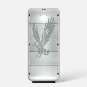 5-Tier Glass Display Cabinet with LED Light