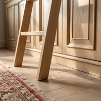 Bookcase with Rolling Ladder and Storage Cabinets