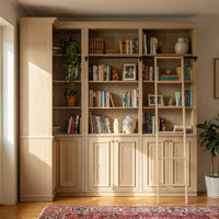 Ladder Bookcase Wall Unit with Corner Cabinet