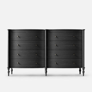 Curva 8-Drawer Double Dresser-Black