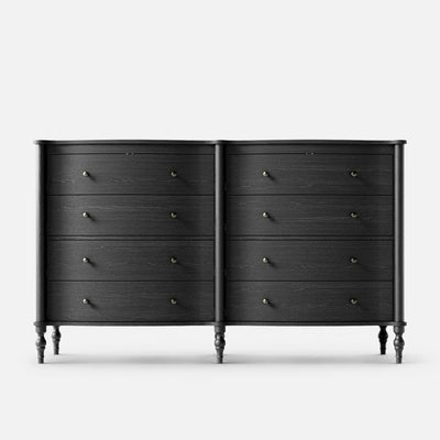 Curva 8-Drawer Double Dresser-Black