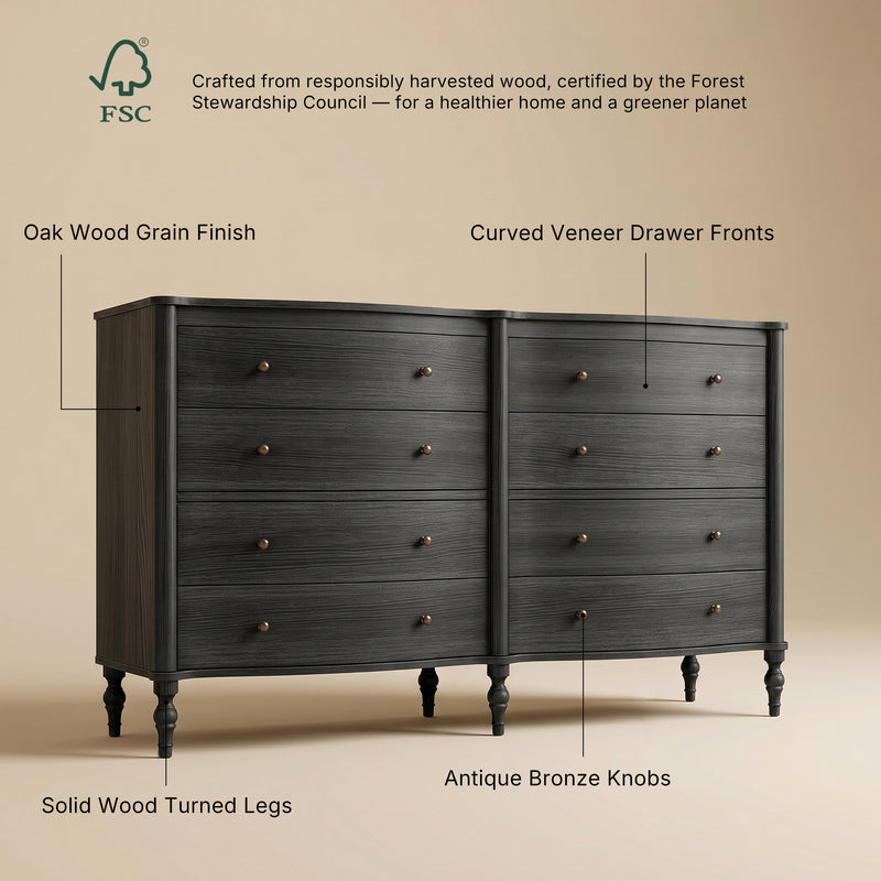 Curva 8-Drawer Double Dresser