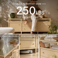 Storage Cabinet with Open Shelf, Drawers and Double Cabinets