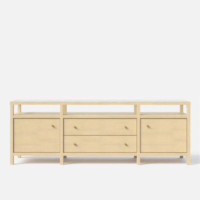 Storage Cabinet with Open Shelf, Drawers and Double Cabinets