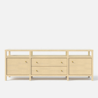 Storage Cabinet with Open Shelf, Drawers and Double Cabinets