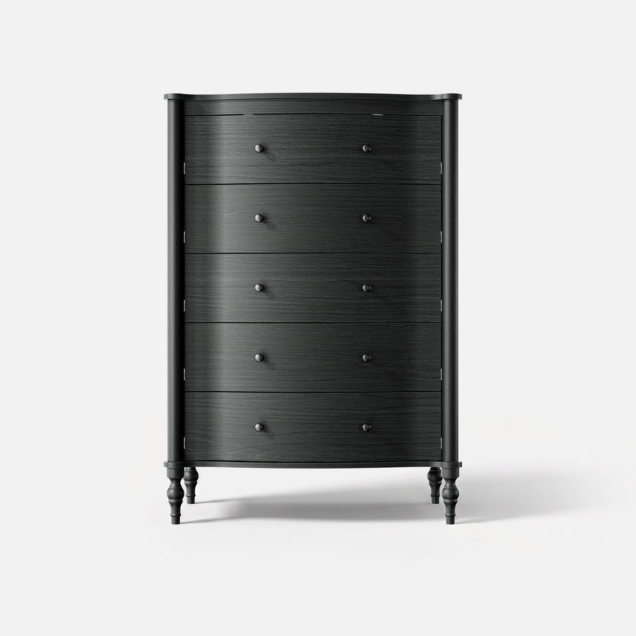 Curva 5-Drawer Chest-Black