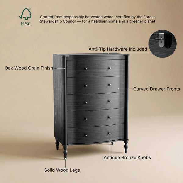 Curva 5-Drawer Chest