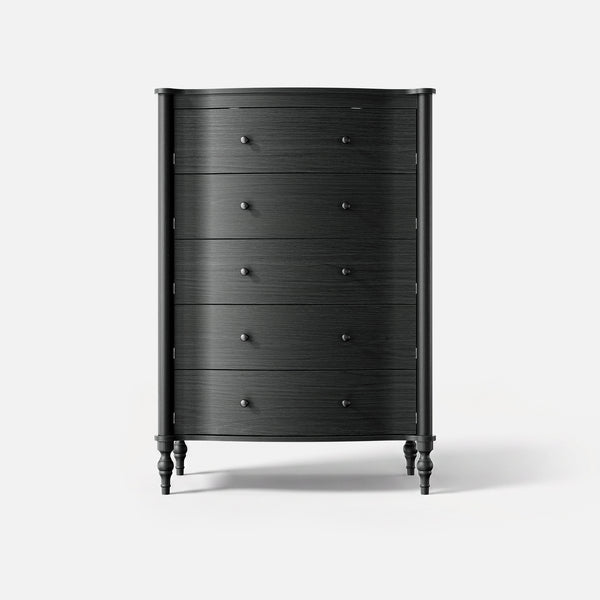 Curva 5-Drawer Chest-Black