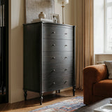 Curva 5-Drawer Chest-Black