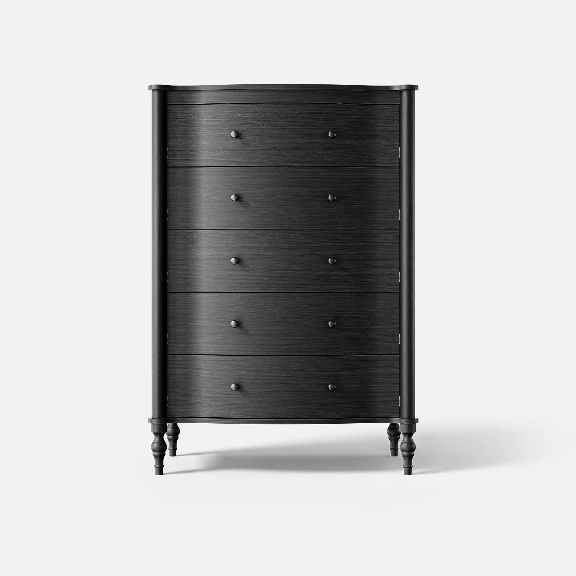 Curva 5-Drawer Chest-Black