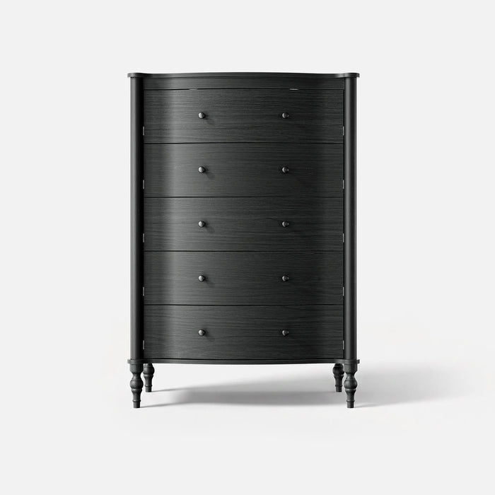 Curva 5-Drawer Chest-Black