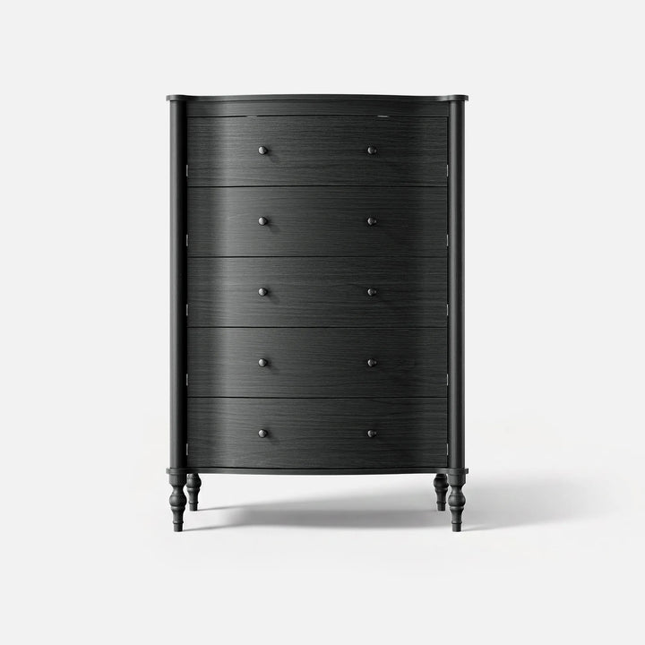 Curva 5-Drawer Chest-Black