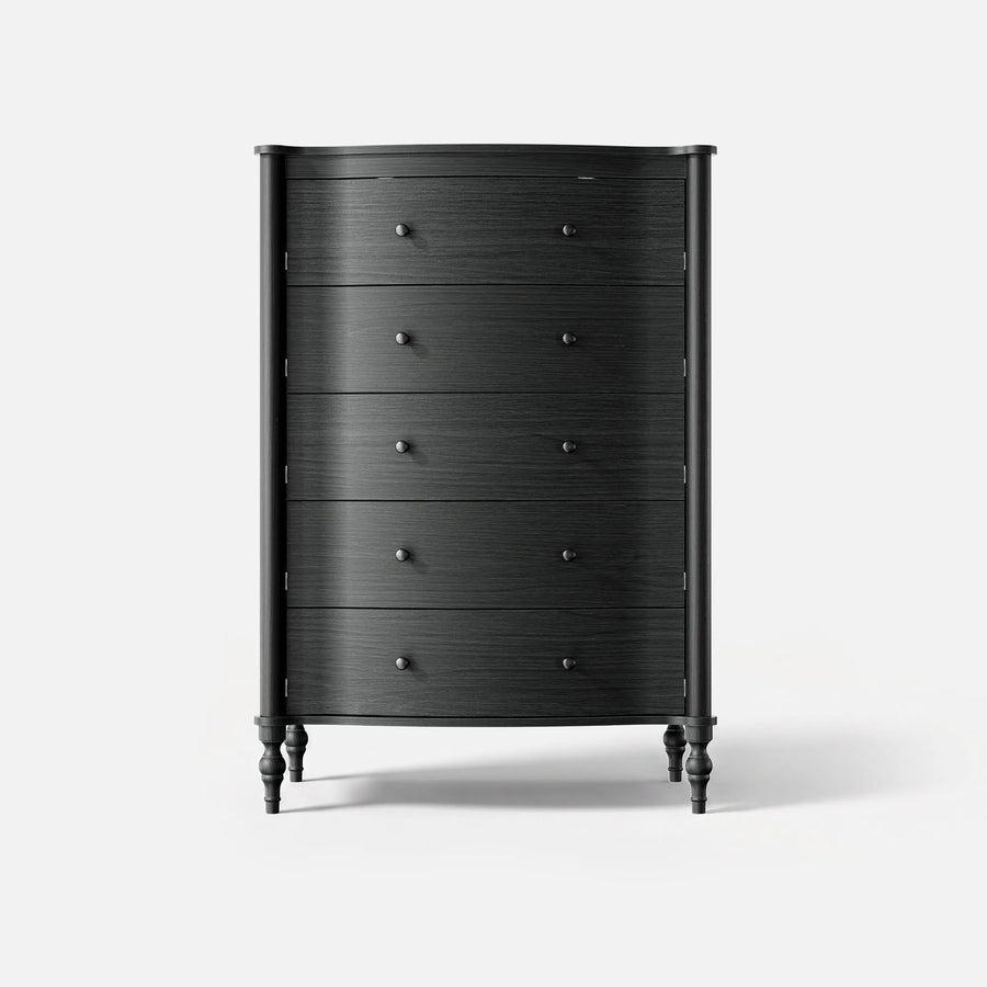 Curva 5-Drawer Chest-Black