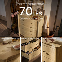 Curva 5-Drawer Chest-Natural