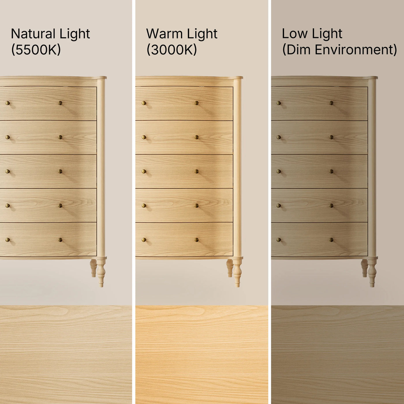 Curva 5-Drawer Chest-Natural