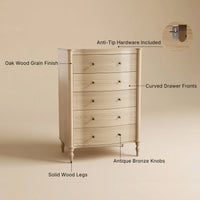 Curva 5-Drawer Chest-Natural