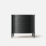 Curva 3-Drawer Nightstand-Black