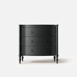 Curva 3-Drawer Nightstand-Black