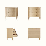 Curva 3-Drawer Nightstand Set of 2-Natural