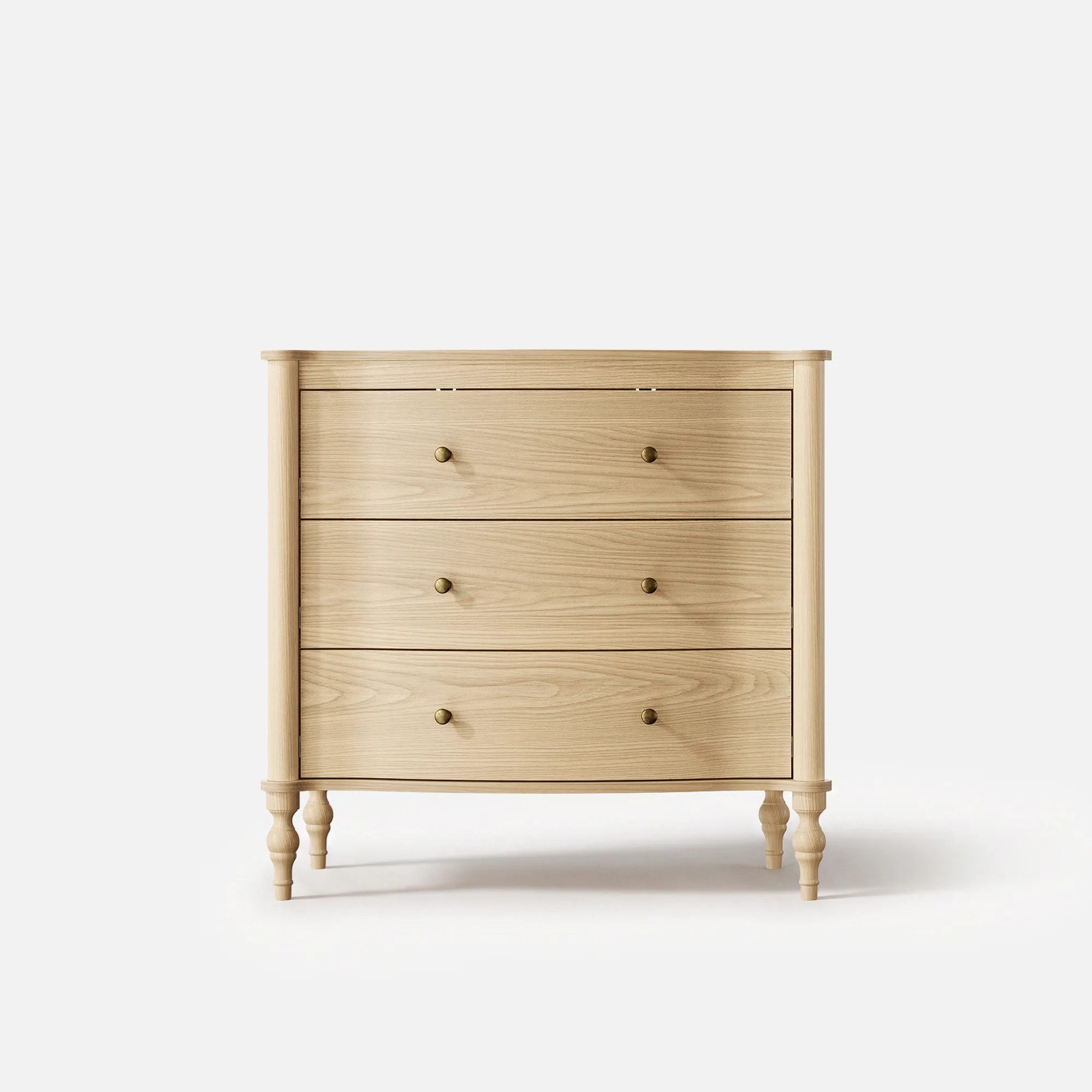 Curva 3-Drawer Nightstand-Natural