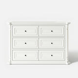 6-Drawer Modern Dresser with Fluted Details