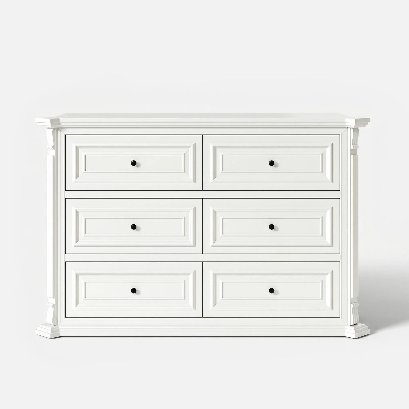 6-Drawer Modern Dresser with Fluted Details