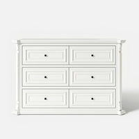 6-Drawer Modern Dresser with Fluted Details