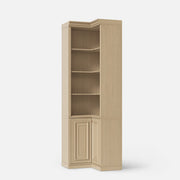 Tall Corner Cabinet with 4-Tier Open Shelves