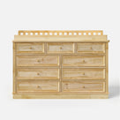 Solid Wood Changing Table with Drawers and Round Knob Handles-Natural