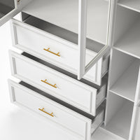 3-Door Wardrobe Armoire with Drawers