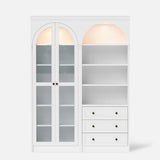 Relievo Arched Showcase & Open Display Cabinet Set