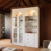 Relievo Arched Showcase & Open Display Cabinet Set