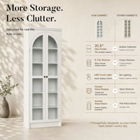 Relievo Arched Glass Cabinet