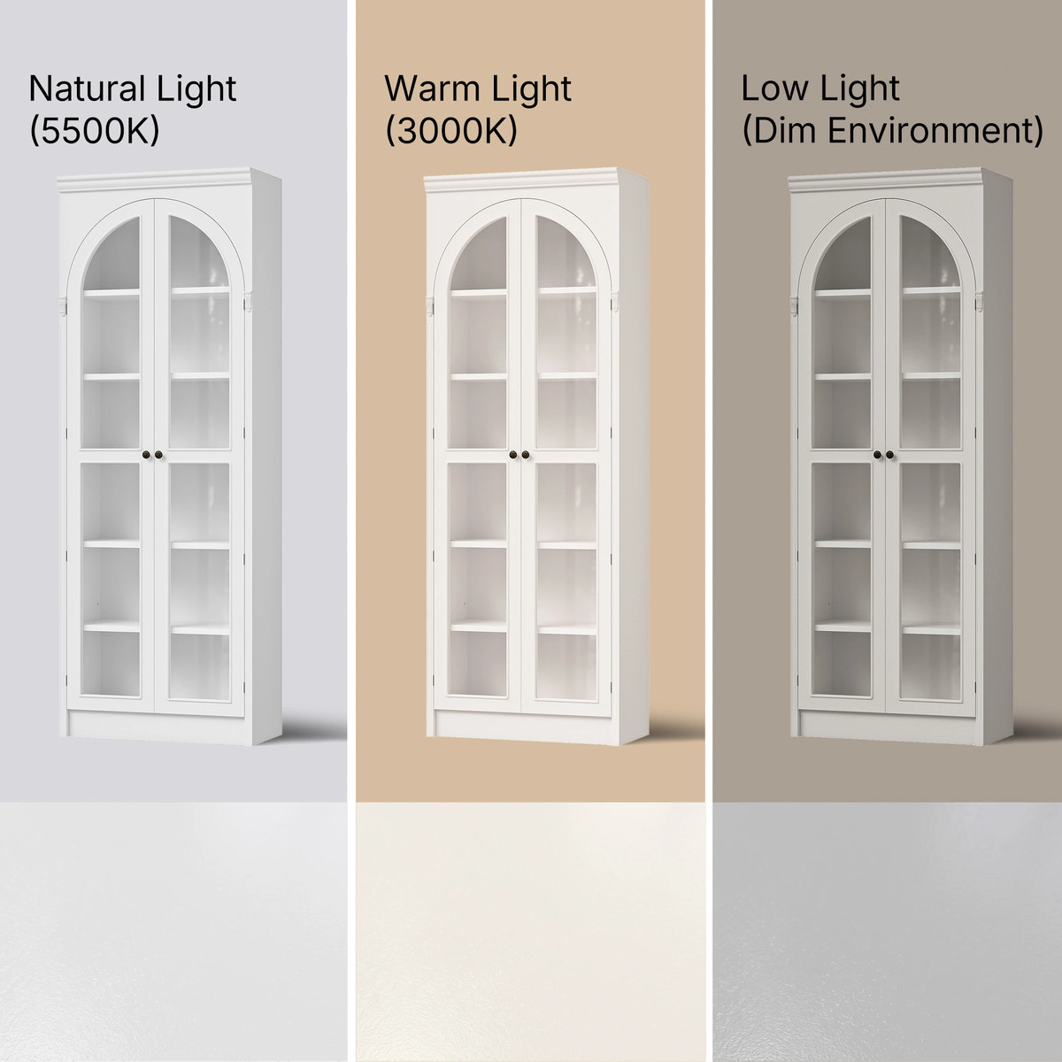 Relievo Arched Glass Cabinet
