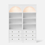 Relievo Double-Arched Open Display Cabinet Set