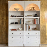 Relievo Double-Arched Open Display Cabinet Set