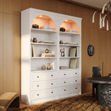 Relievo Double-Arched Open Display Cabinet Set
