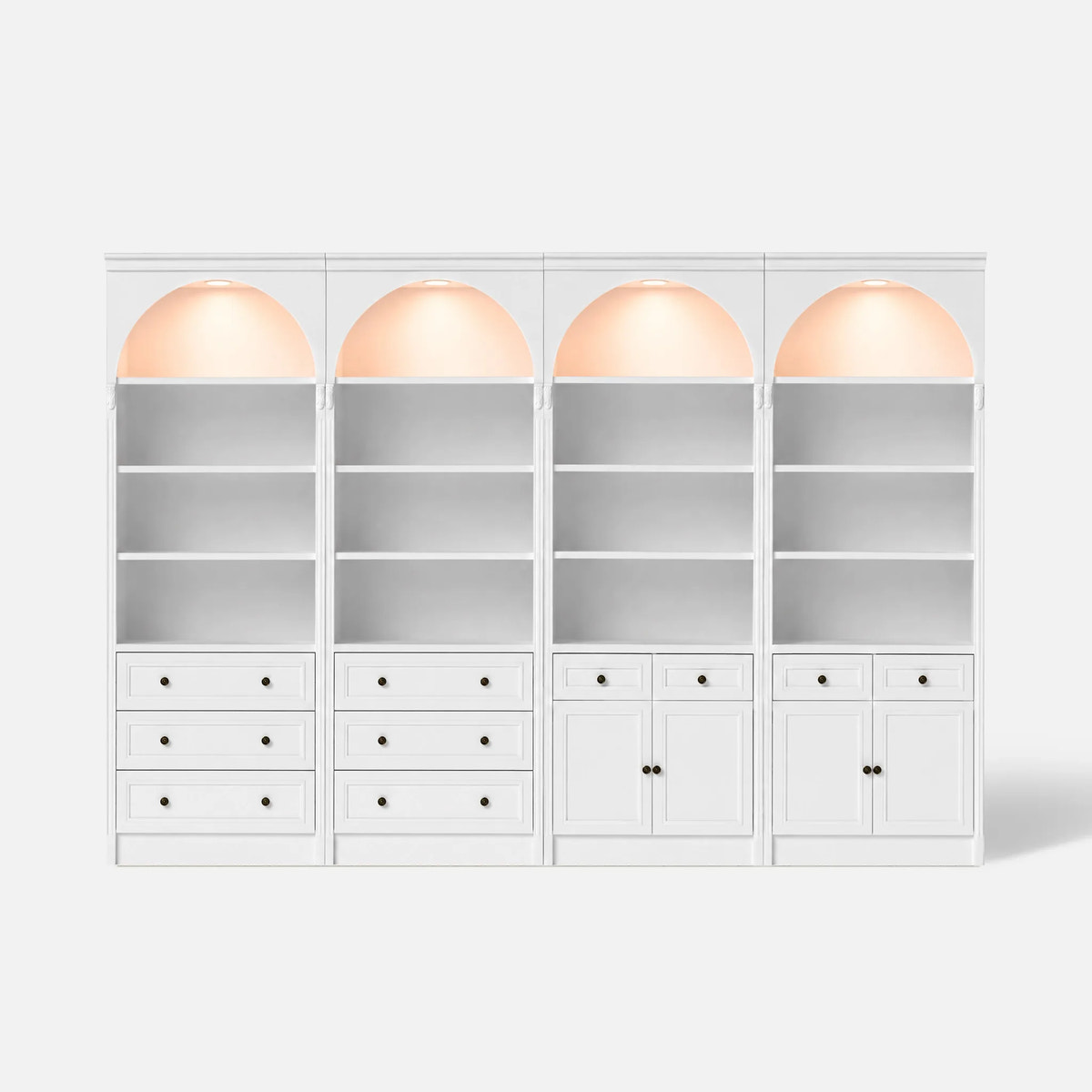 Relievo Four-Arched Open Display Cabinet Wall